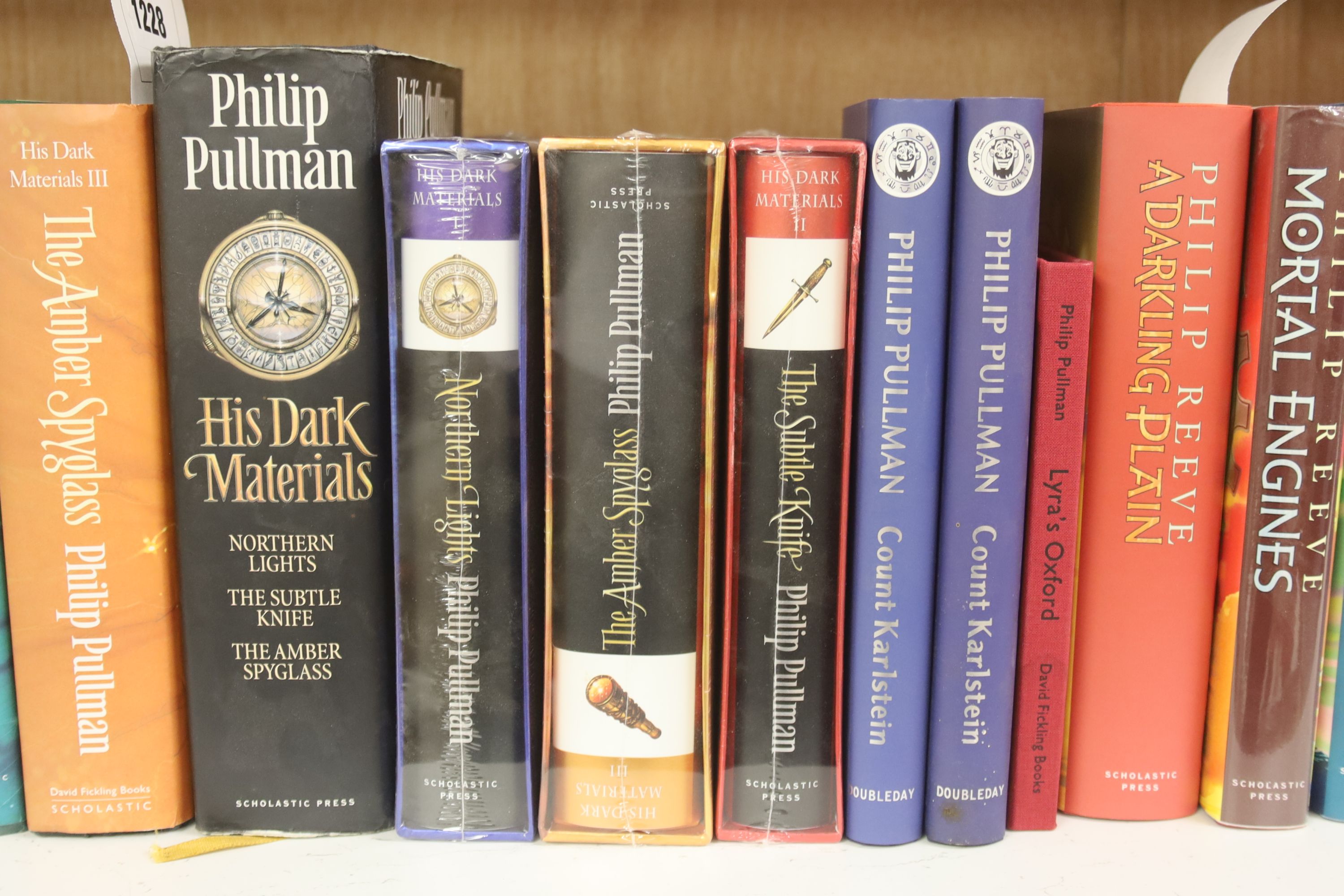 Pullman, Philip – His Dark Materials, the combined trilogy, 8vo, hardback, signed, (dj present with signed letter of acknowledgement, some scuffs to dj, otherwise without issue) Scholastic Press 2001., Pullman, Philip –